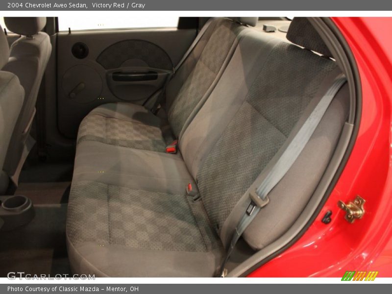 Victory Red / Gray 2004 Chevrolet Aveo Sedan
