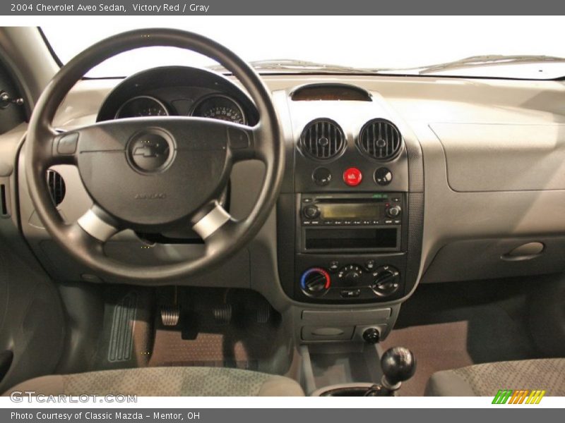 Victory Red / Gray 2004 Chevrolet Aveo Sedan