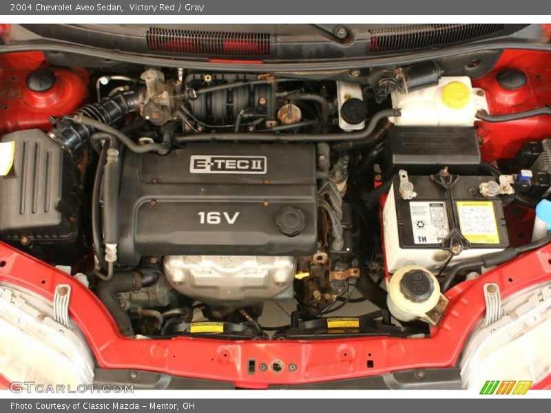 Victory Red / Gray 2004 Chevrolet Aveo Sedan