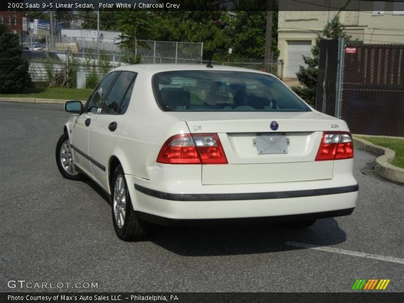 Polar White / Charcoal Grey 2002 Saab 9-5 Linear Sedan