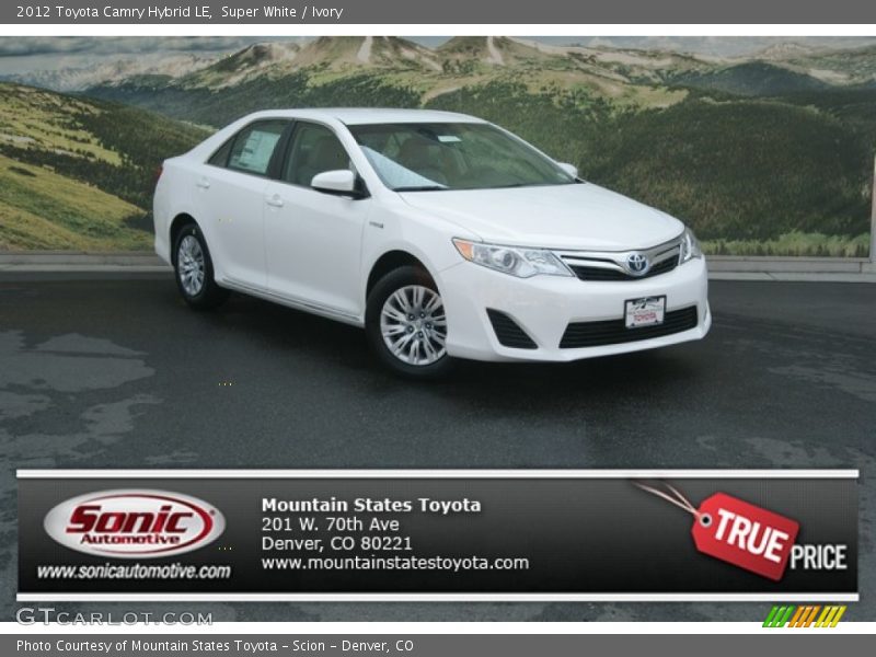 Super White / Ivory 2012 Toyota Camry Hybrid LE