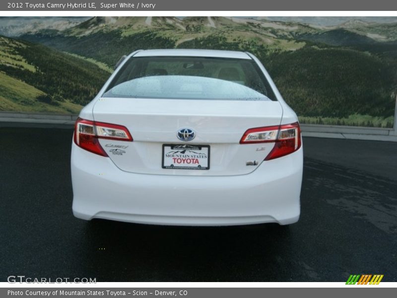 Super White / Ivory 2012 Toyota Camry Hybrid LE