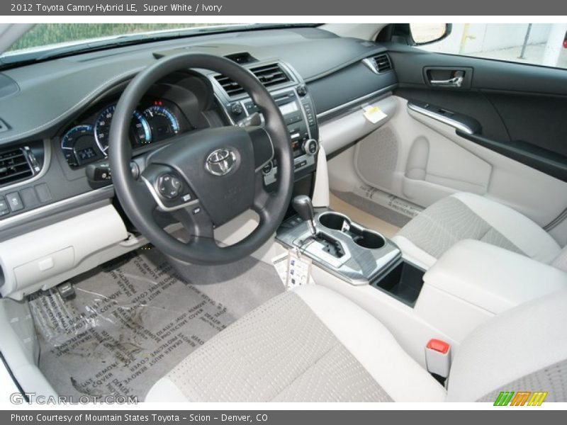 Super White / Ivory 2012 Toyota Camry Hybrid LE