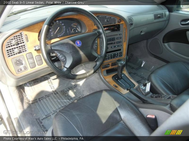 Polar White / Charcoal Grey 2002 Saab 9-5 Linear Sedan