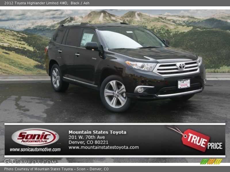 Black / Ash 2012 Toyota Highlander Limited 4WD