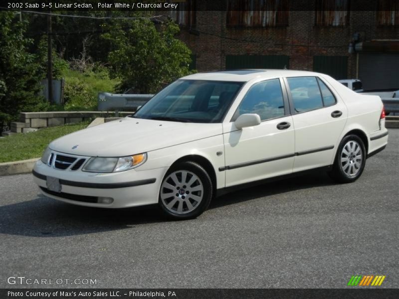 Polar White / Charcoal Grey 2002 Saab 9-5 Linear Sedan