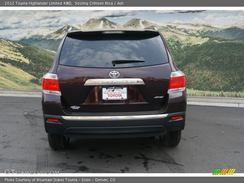 Sizzling Crimson Mica / Ash 2012 Toyota Highlander Limited 4WD