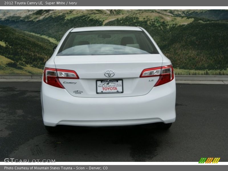 Super White / Ivory 2012 Toyota Camry LE