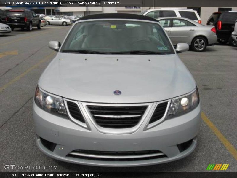 Snow Silver Metallic / Parchment 2008 Saab 9-3 2.0T Convertible