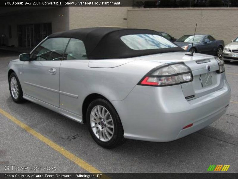 Snow Silver Metallic / Parchment 2008 Saab 9-3 2.0T Convertible