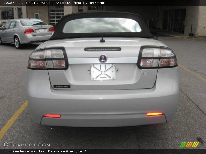 Snow Silver Metallic / Parchment 2008 Saab 9-3 2.0T Convertible