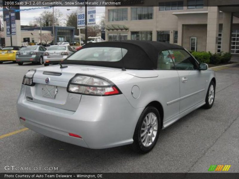 Snow Silver Metallic / Parchment 2008 Saab 9-3 2.0T Convertible