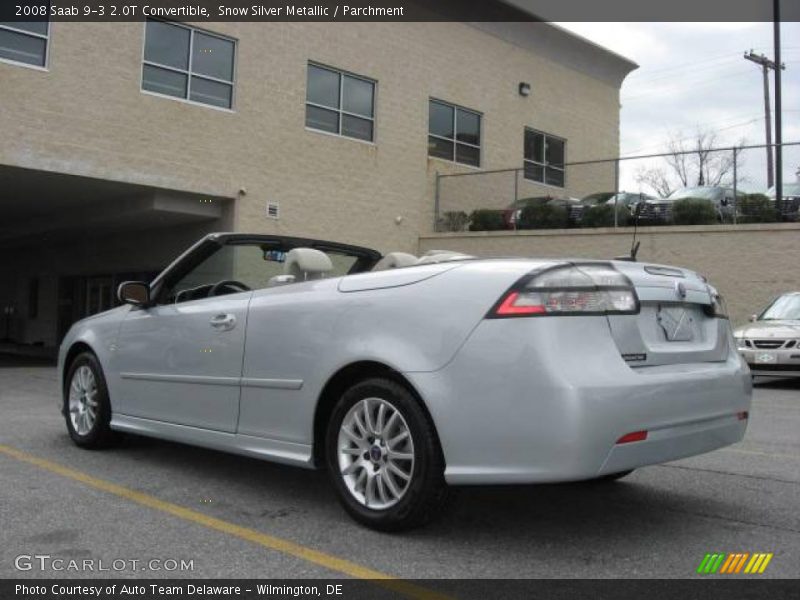 Snow Silver Metallic / Parchment 2008 Saab 9-3 2.0T Convertible