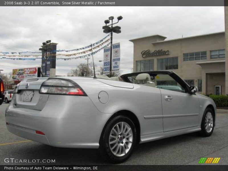 Snow Silver Metallic / Parchment 2008 Saab 9-3 2.0T Convertible