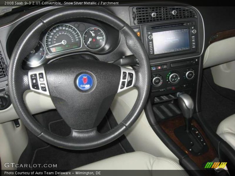 Snow Silver Metallic / Parchment 2008 Saab 9-3 2.0T Convertible