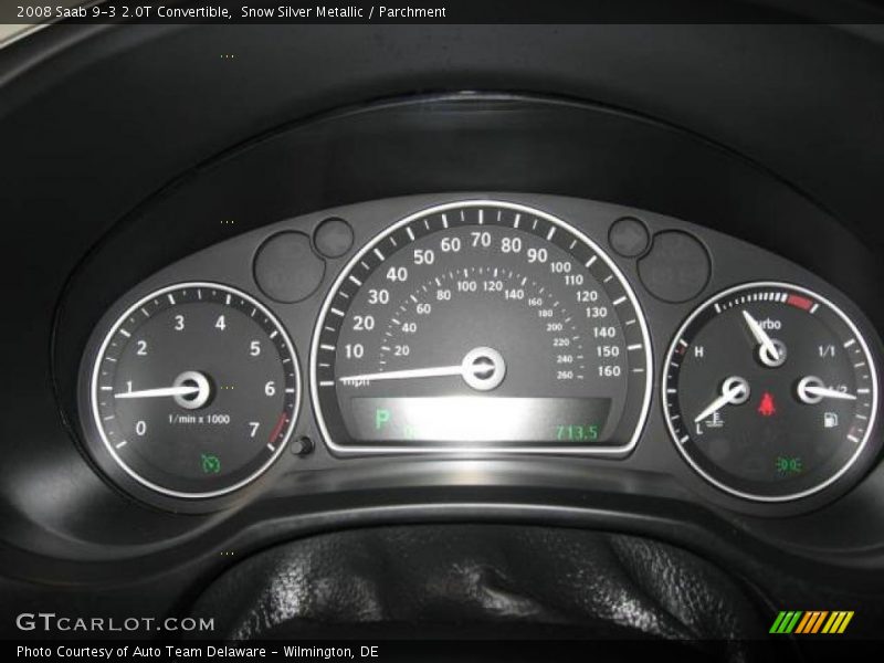Snow Silver Metallic / Parchment 2008 Saab 9-3 2.0T Convertible
