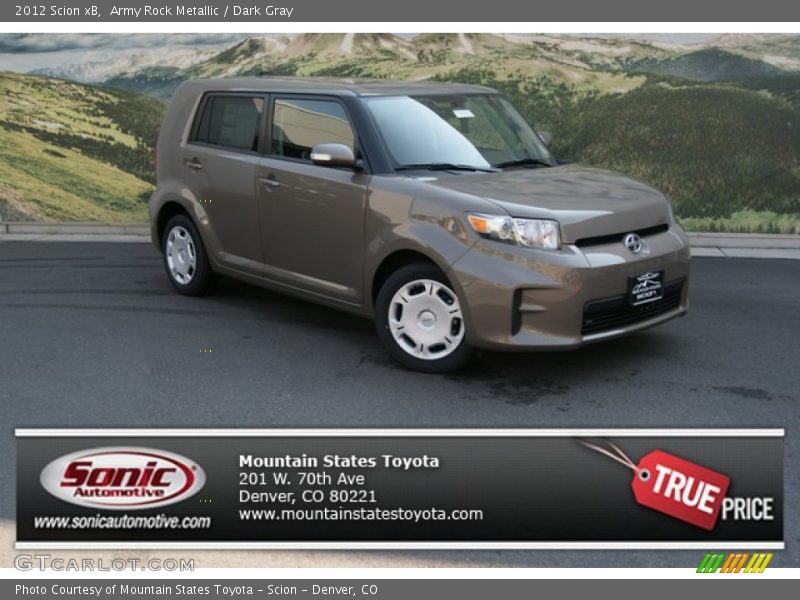 Army Rock Metallic / Dark Gray 2012 Scion xB