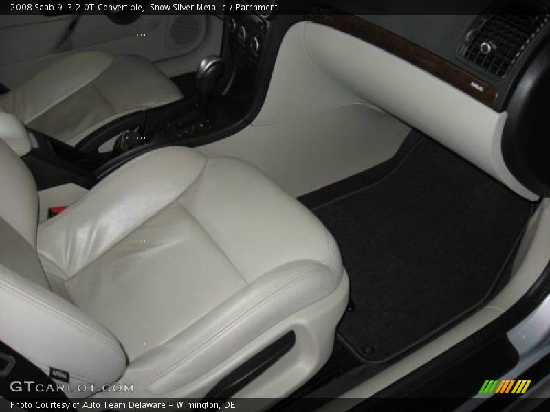 Snow Silver Metallic / Parchment 2008 Saab 9-3 2.0T Convertible