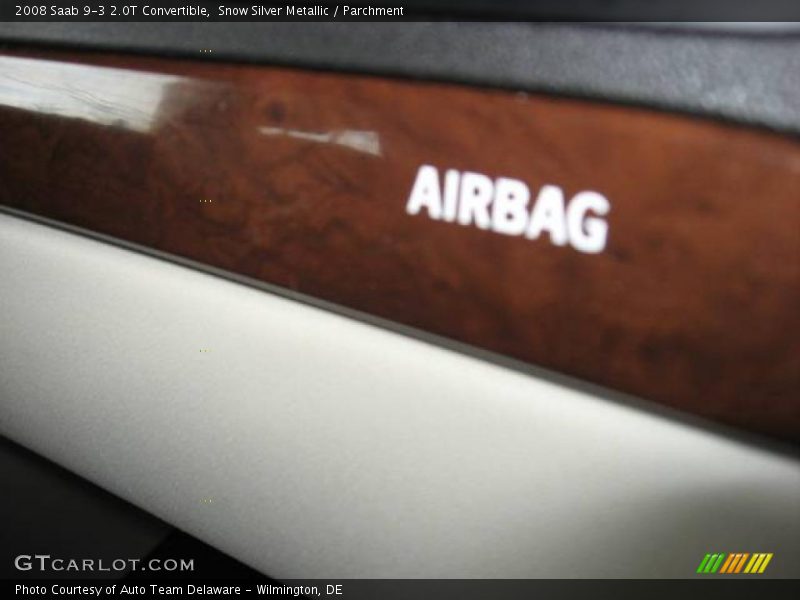 Snow Silver Metallic / Parchment 2008 Saab 9-3 2.0T Convertible