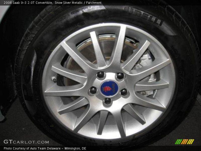 Snow Silver Metallic / Parchment 2008 Saab 9-3 2.0T Convertible