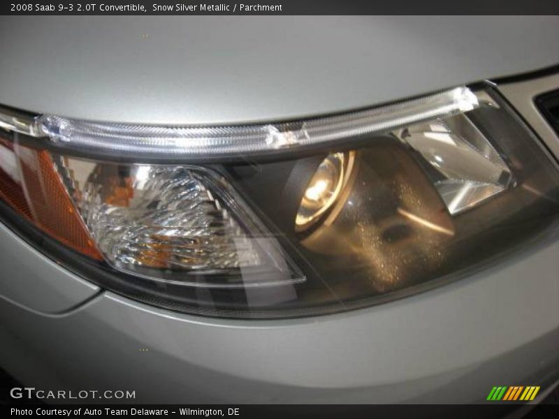 Snow Silver Metallic / Parchment 2008 Saab 9-3 2.0T Convertible