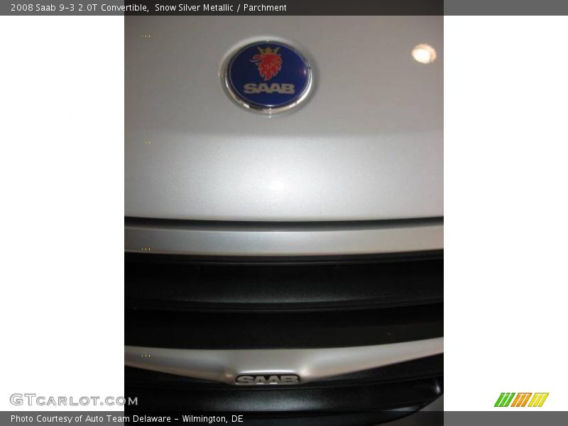 Snow Silver Metallic / Parchment 2008 Saab 9-3 2.0T Convertible