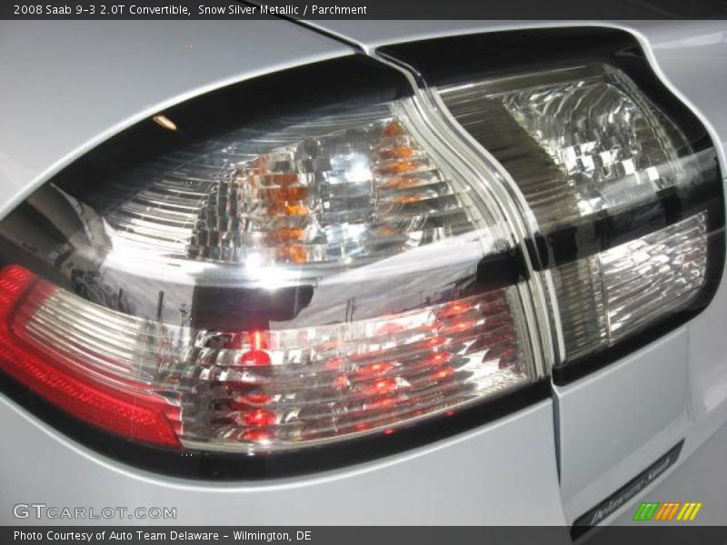 Snow Silver Metallic / Parchment 2008 Saab 9-3 2.0T Convertible