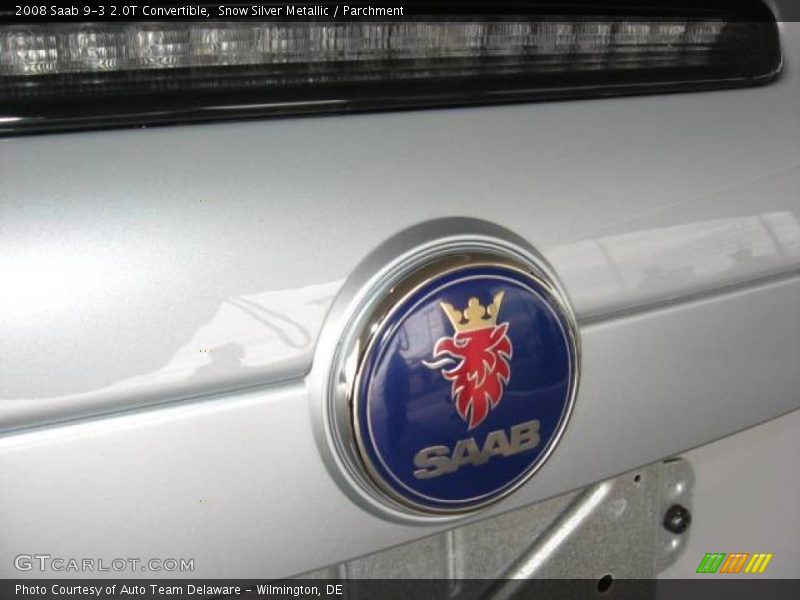 Snow Silver Metallic / Parchment 2008 Saab 9-3 2.0T Convertible
