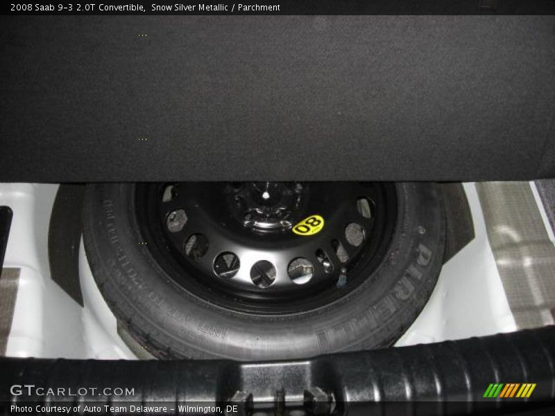 Snow Silver Metallic / Parchment 2008 Saab 9-3 2.0T Convertible