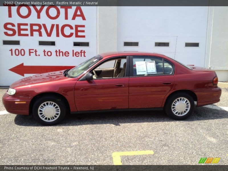 Redfire Metallic / Neutral 2002 Chevrolet Malibu Sedan