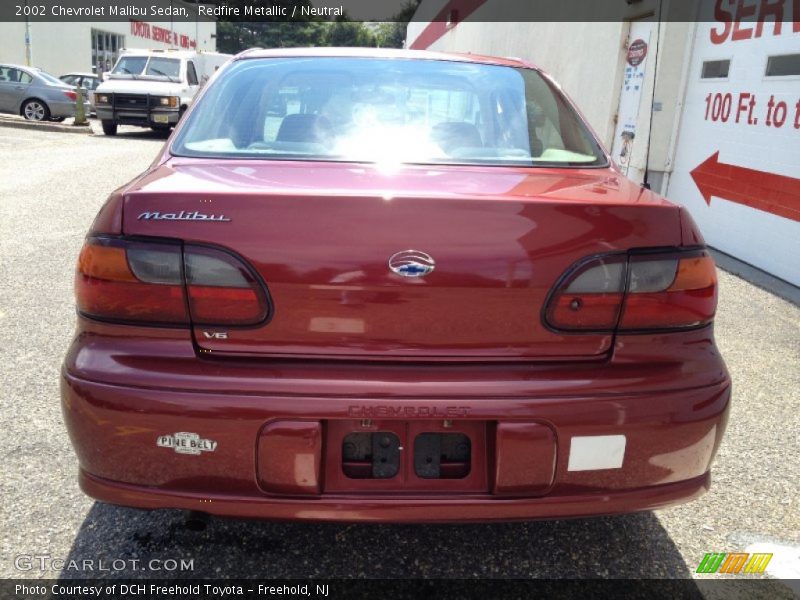 Redfire Metallic / Neutral 2002 Chevrolet Malibu Sedan