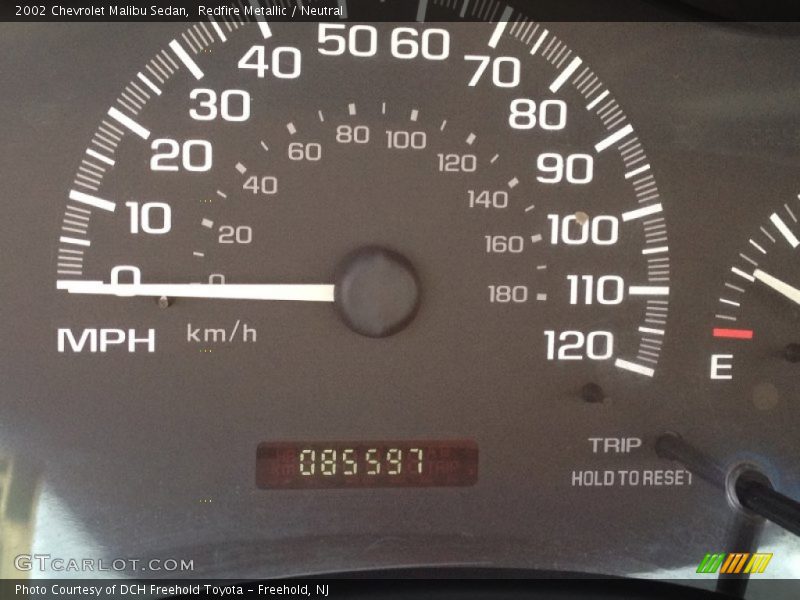 Redfire Metallic / Neutral 2002 Chevrolet Malibu Sedan