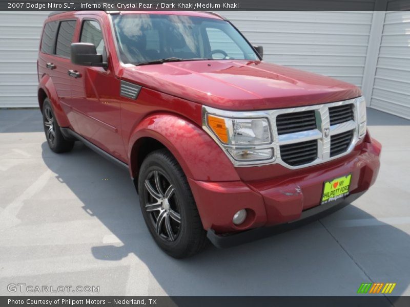 Inferno Red Crystal Pearl / Dark Khaki/Medium Khaki 2007 Dodge Nitro SLT