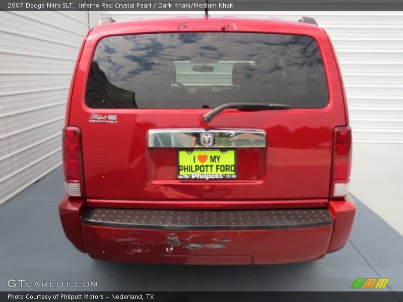 Inferno Red Crystal Pearl / Dark Khaki/Medium Khaki 2007 Dodge Nitro SLT