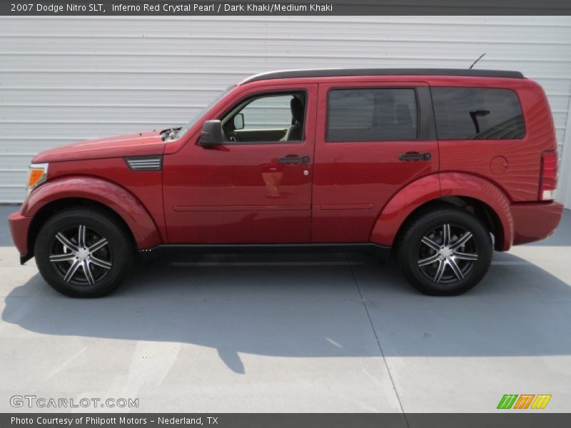 Inferno Red Crystal Pearl / Dark Khaki/Medium Khaki 2007 Dodge Nitro SLT