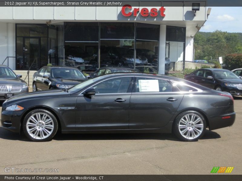 Stratus Grey Metallic / Jet/Ivory 2012 Jaguar XJ XJL Supercharged