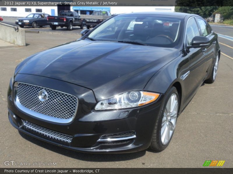 Stratus Grey Metallic / Jet/Ivory 2012 Jaguar XJ XJL Supercharged