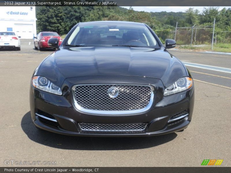 Stratus Grey Metallic / Jet/Ivory 2012 Jaguar XJ XJL Supercharged