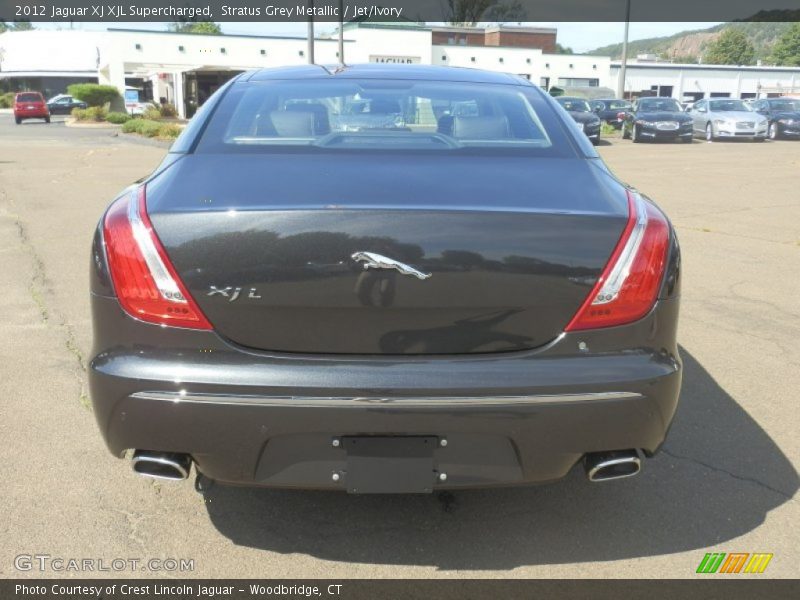 Stratus Grey Metallic / Jet/Ivory 2012 Jaguar XJ XJL Supercharged