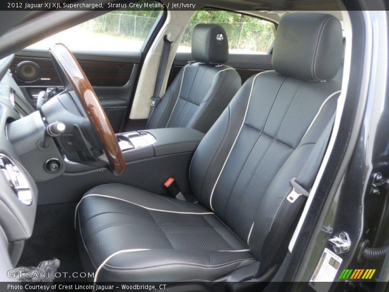 Stratus Grey Metallic / Jet/Ivory 2012 Jaguar XJ XJL Supercharged
