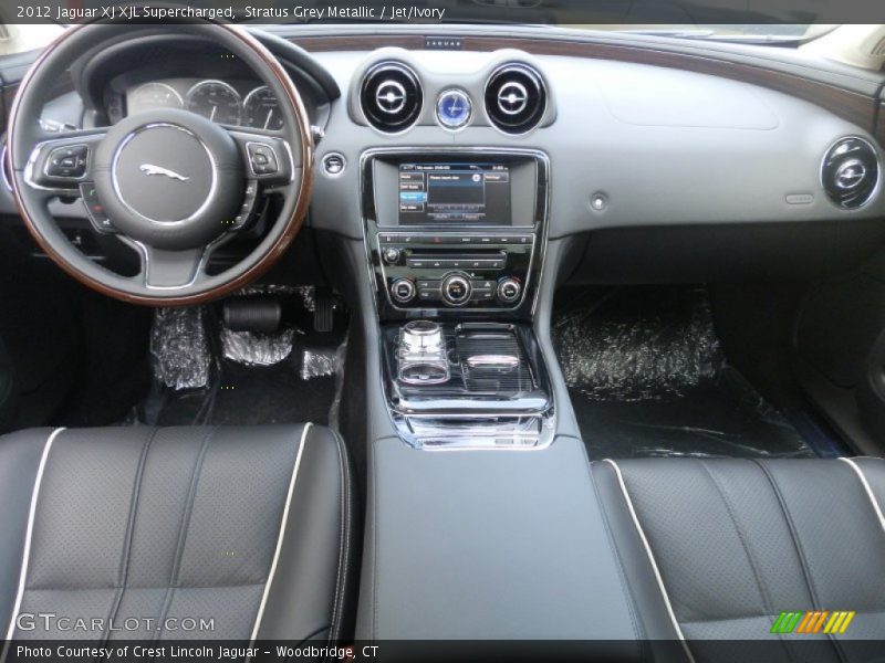 Stratus Grey Metallic / Jet/Ivory 2012 Jaguar XJ XJL Supercharged