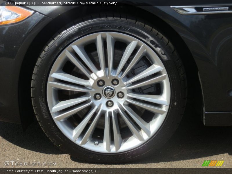 Stratus Grey Metallic / Jet/Ivory 2012 Jaguar XJ XJL Supercharged