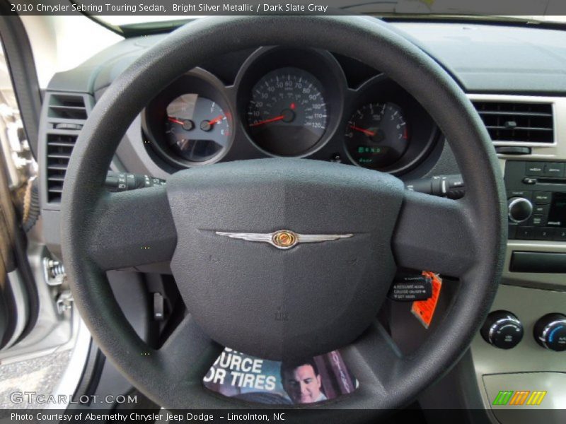 Bright Silver Metallic / Dark Slate Gray 2010 Chrysler Sebring Touring Sedan
