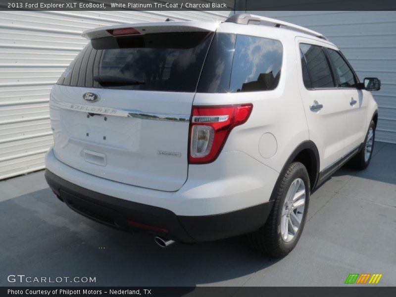 White Platinum Tri-Coat / Charcoal Black 2013 Ford Explorer XLT EcoBoost