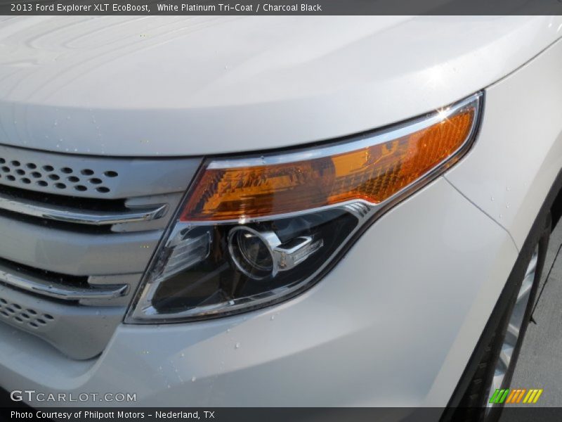 White Platinum Tri-Coat / Charcoal Black 2013 Ford Explorer XLT EcoBoost