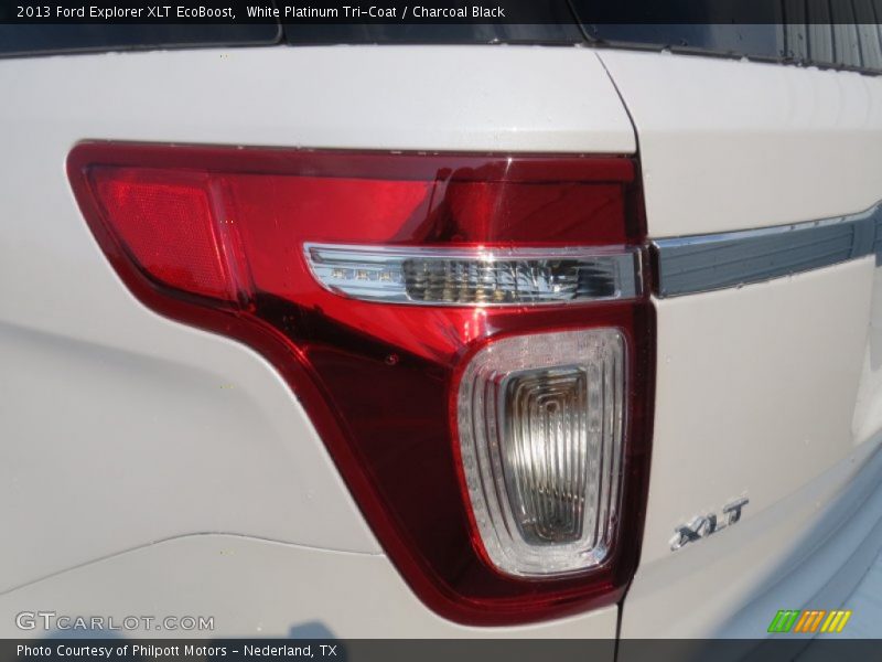 White Platinum Tri-Coat / Charcoal Black 2013 Ford Explorer XLT EcoBoost