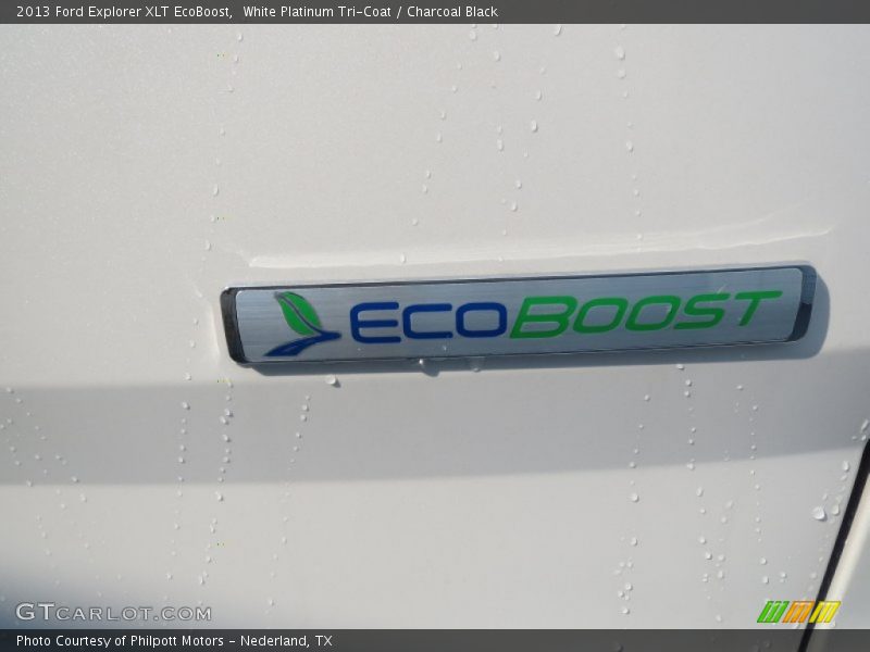 White Platinum Tri-Coat / Charcoal Black 2013 Ford Explorer XLT EcoBoost