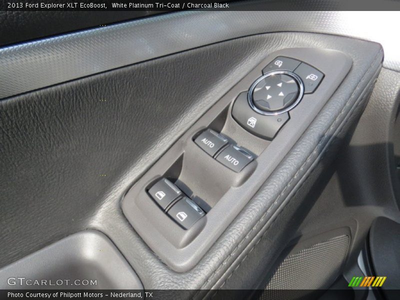 White Platinum Tri-Coat / Charcoal Black 2013 Ford Explorer XLT EcoBoost