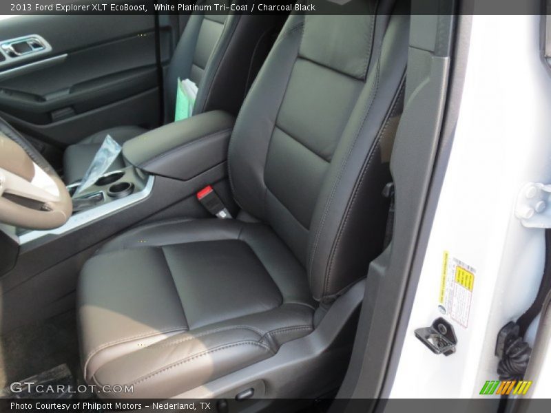 White Platinum Tri-Coat / Charcoal Black 2013 Ford Explorer XLT EcoBoost
