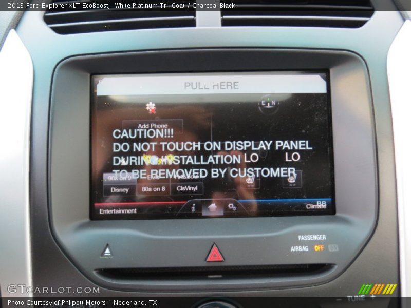 White Platinum Tri-Coat / Charcoal Black 2013 Ford Explorer XLT EcoBoost